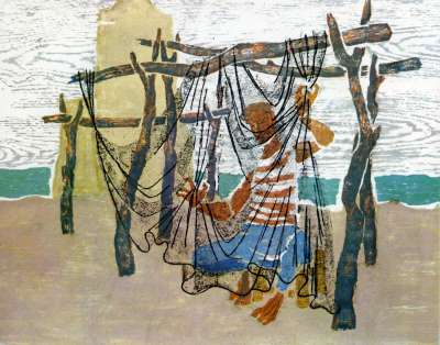 Fisherman with Net